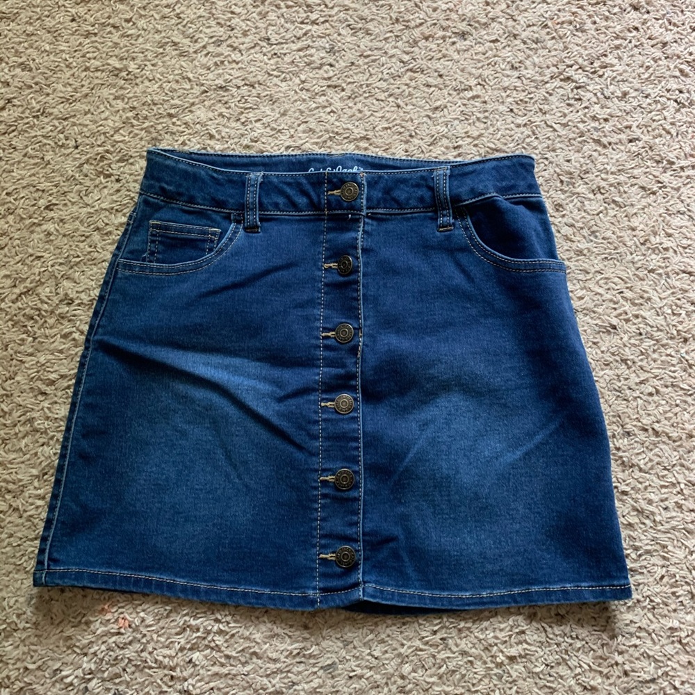 Button up jean skirt